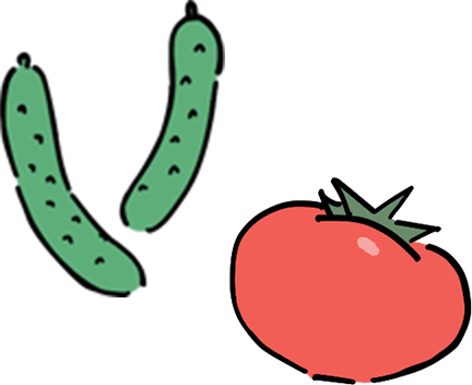 キュウリとトマト