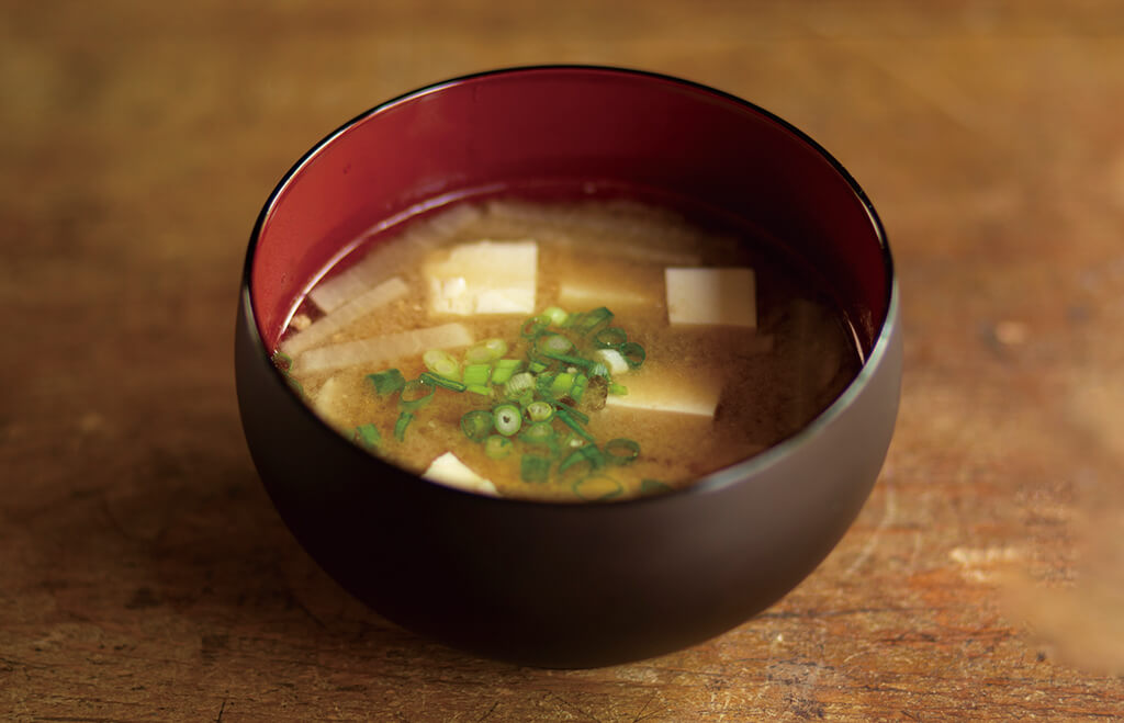 梅にくみそのお味噌汁